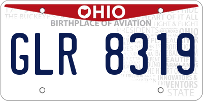 OH license plate GLR8319