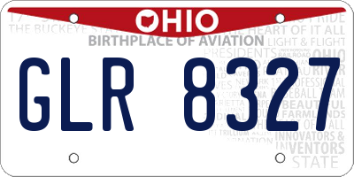 OH license plate GLR8327