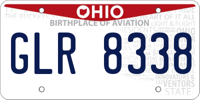 OH license plate GLR8338