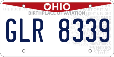 OH license plate GLR8339