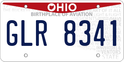 OH license plate GLR8341