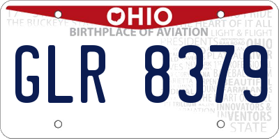 OH license plate GLR8379