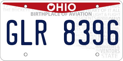 OH license plate GLR8396