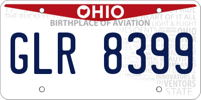 OH license plate GLR8399