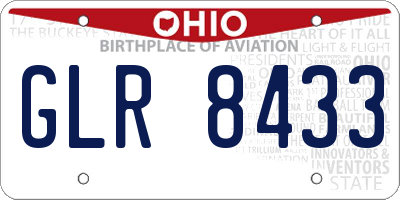 OH license plate GLR8433