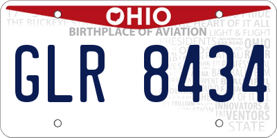 OH license plate GLR8434