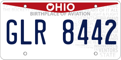 OH license plate GLR8442