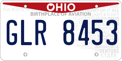 OH license plate GLR8453