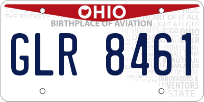 OH license plate GLR8461