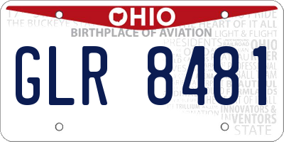 OH license plate GLR8481