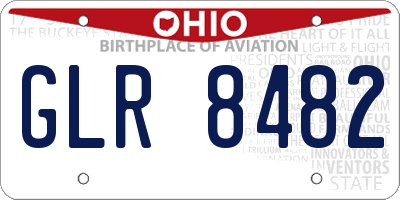 OH license plate GLR8482