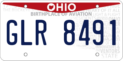 OH license plate GLR8491