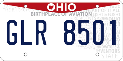 OH license plate GLR8501