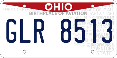OH license plate GLR8513