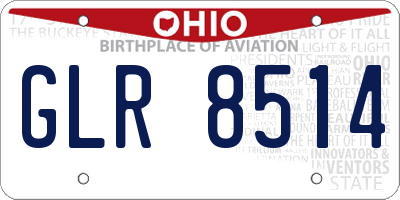 OH license plate GLR8514