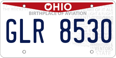 OH license plate GLR8530