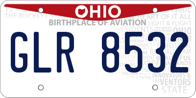 OH license plate GLR8532