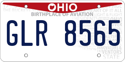 OH license plate GLR8565