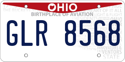 OH license plate GLR8568