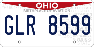 OH license plate GLR8599