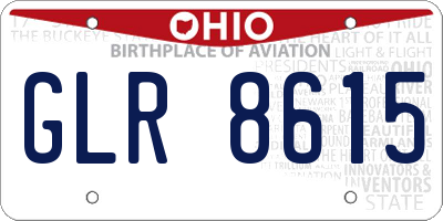 OH license plate GLR8615