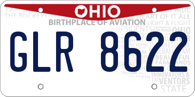 OH license plate GLR8622