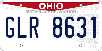OH license plate GLR8631