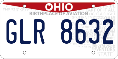 OH license plate GLR8632
