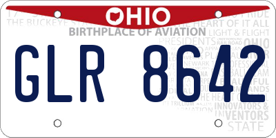 OH license plate GLR8642