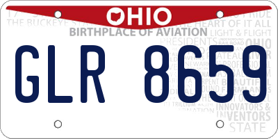 OH license plate GLR8659