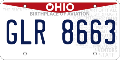 OH license plate GLR8663