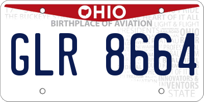 OH license plate GLR8664