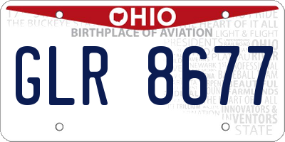 OH license plate GLR8677