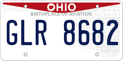 OH license plate GLR8682