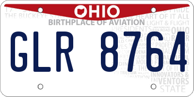 OH license plate GLR8764