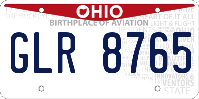 OH license plate GLR8765