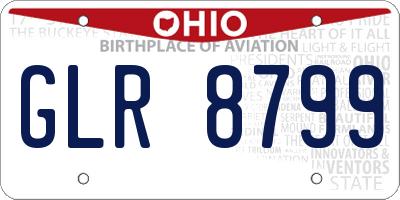 OH license plate GLR8799