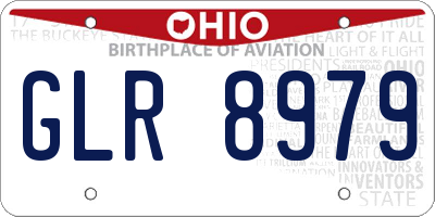 OH license plate GLR8979
