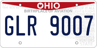OH license plate GLR9007