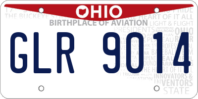 OH license plate GLR9014