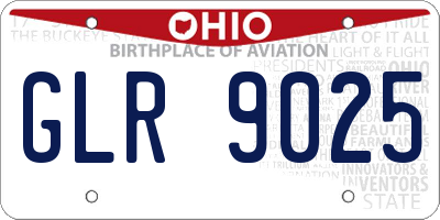 OH license plate GLR9025
