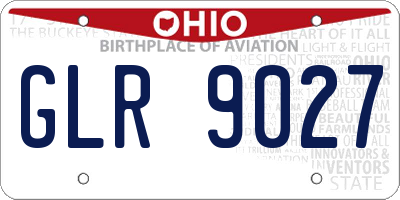 OH license plate GLR9027