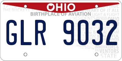 OH license plate GLR9032