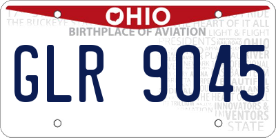 OH license plate GLR9045