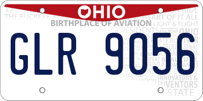 OH license plate GLR9056