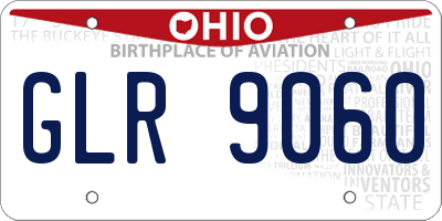 OH license plate GLR9060