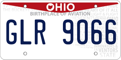 OH license plate GLR9066