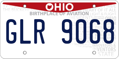 OH license plate GLR9068