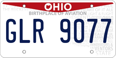 OH license plate GLR9077