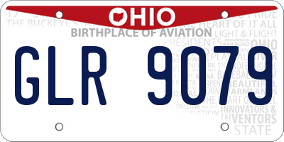 OH license plate GLR9079